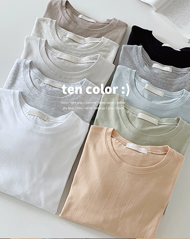 [1+1구매시 할인/기획]톤다운 베이직 티셔츠 (10color)